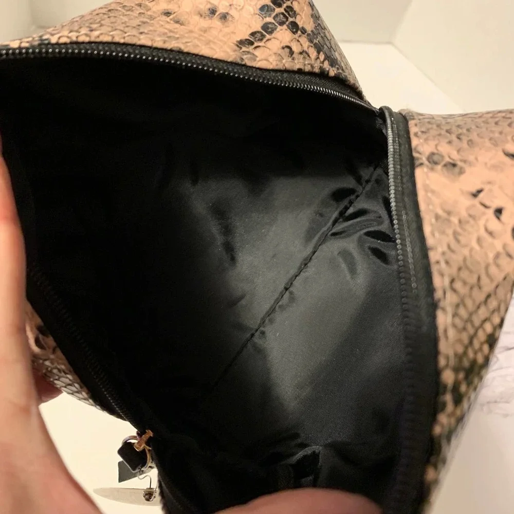 Tender Love and‎ Carry Faux Snakeskin Cosmetic Bag  NWT
